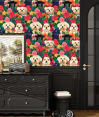 BOKEBEVE Colorful Wallpaper Peel and Stick Dogs Contact Paper Vibrant Bright - Image 3