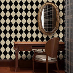 Simon&Siff Retro Peel and Stick Wallpaper Black and White Cream Wallpaper - Image 2