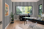 Guvana Stripe Black and White Peel and Stick Wallpaper Self-Adhesive Wallpaper - Image 4