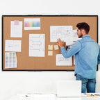 Extra Large Cork Bulletin Board 96" X 48", Foldable Notice Pin Board - Image 2