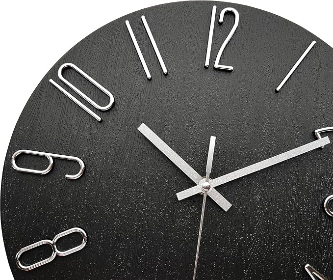 AIRUIFU Wall Clock 12 Inch Silent Non-Ticking Modern Clocks Battery Operated - Image 3
