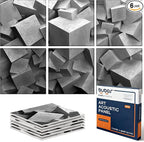 BUBOS 6 Pack Self-Adhesive Acoustic Wall Panels, 70.8" x 47.2" Sound Panels by BUBOS