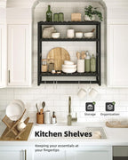 Galood Bathroom Shelves Towel Racks Over Toilet Storage - Image 5