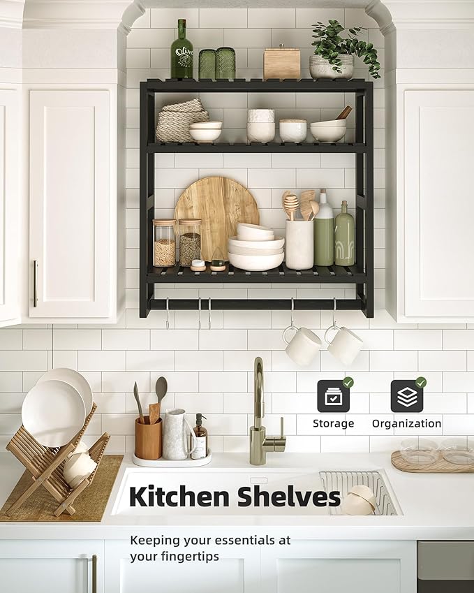 Galood Bathroom Shelves Towel Racks Over Toilet Storage - Image 5