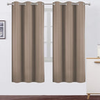 LEMOMO Cappuccino Thermal Blackout Curtains/42 x 72 Inch/Set of 2 Panels Room by Lemomo