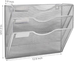 EASEPRES 3 Pocket Mesh Hanging Wall File Organizer, Wall Mounted Mail Paper - Image 2