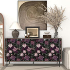 Laatse Purple Floral Peel and Stick Wallpaper Vintage Rose Contact Paper - Image 3