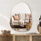 PERFNIQUE Irregular Wall Mirror Asymmetrical Mirror, Decorative Modern Boho by PERFNIQUE