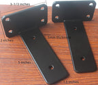 6 Pack - 5 inch Black Hidden L Shelf Bracket Iron Floating Shelf Brackets - Image 2