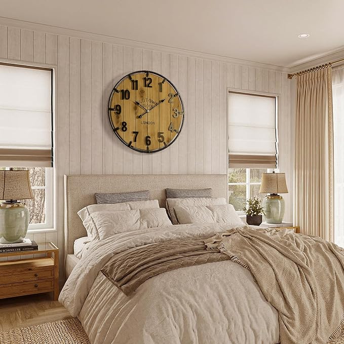 Vantic Farmhouse 24 Inch Extra Large Decorative Wall Clock - Image 7