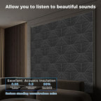 50 Pack Bulk Self-Adhesive Soundproof Wall Panels, 1.2lb/ft³ High Density - Image 2