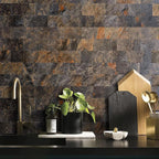 AULIGET 200 Pieces Rust Slate Peel and Stick Backsplash Wall Tiles, Laundry Room - Image 8