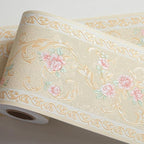 AbaBoorty Yellow Floral Wallpaper Border Decor 196"X4.1" Peel and Stick Wall by AbaBoorty