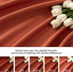 MIULEE Back Tab Burnt Orange Blackout Curtains 84 Inch Length 2 Panels Set - Image 8