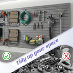 SMARTSTANDARD Heavy Duty PVC Slatwall Panels 4x8 ft, Interlocking Garage Wall - Image 4