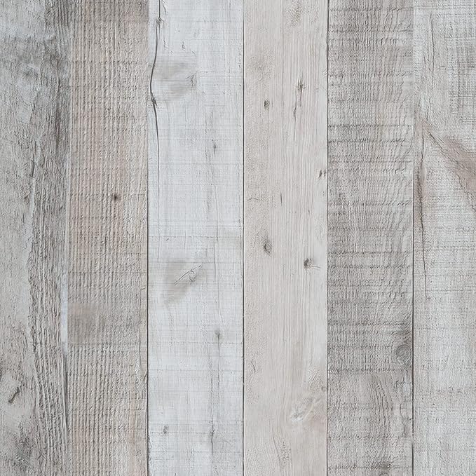 Wenmer Grey Wood Peel and Stick Shiplap Wallpaper by WENMER