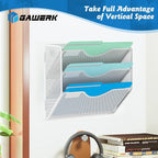 Gawerk 3 Tier Hanging Wall File Organizer, Mesh Mail Paper Orgnization Hanging - Image 6