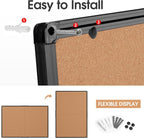 Extra Large Cork Bulletin Board 60" X 48", Foldable Notice Pin Board - Image 7