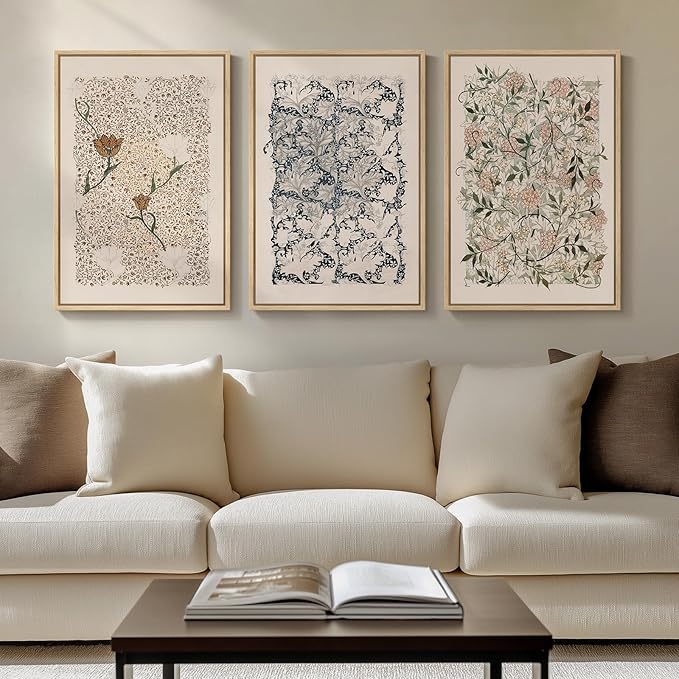 Framed William Morris Canvas Wall Art by Cuspin