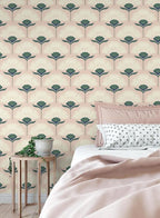 CiCiwind 17.3"×393.7" Wallpaper Peel and Stick Pink Boho Wall Paper Floral - Image 2