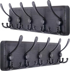 SKOLOO Rustic Wall Mounted Coat Rack: 16" Stud Spacing, Pine Real Wood Plank by SKOLOO