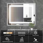 Sweetcrispy 24"x32" Smart Anti-Fog LED Bathroom Mirror - Image 4
