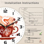 Watercolor Coffee Cup Wall Clock - Image 4