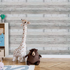 Wenmer Grey Wood Peel and Stick Shiplap Wallpaper - Image 2