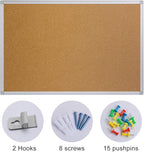 Large Cork Board Bulletin Board 48 x 36, Office Board - Image 8