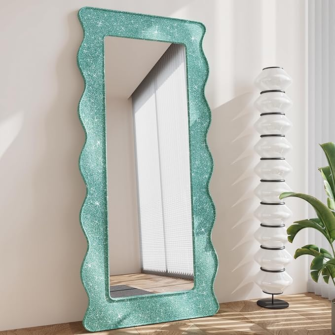 CRE8TIVE Light Teal Glitter Wallpaper Border Sparkle Glitter Wallpaper Stick - Image 4