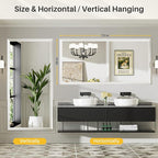 72x36 Inch White Bathroom Mirror - Image 5