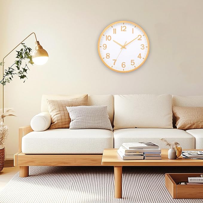 Wall Clocks Battery Operated 10 inch Modern Wall Clock, Silent Non Ticking Wall - Image 8