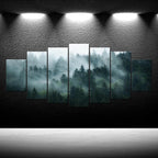 iKNOW FOTO XLarge 7 Panel Canvas Print Wall Art Misty and Fog Over Dark - Image 7