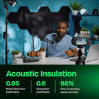 Acoustic Panels 12-Pack Soundproof Wall Panels 12"X10.4"X0.4" Sound Panels High - Image 3
