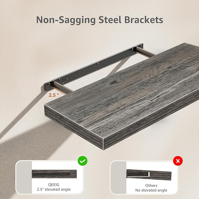QEEIG Floating Shelves for Wall 23.6" Long - Image 5