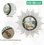 Large Sunburst Wall Mirror, Round Home Modern Metal Art Mirror - Image 7