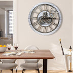 The B-Style Large Wall Clock 24 inch Moving Gear Wall Clock Oversized Vintage - Image 2