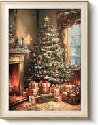 VIYYIEA Winter Framed Wall Art for Living Room, Christmas Tree Canvas Prints by VIYYIEAART