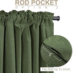 100% Blackout Shield Linen Blackout Curtains - Image 5