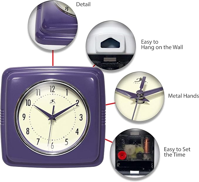 Infinity Instruments Retro Wall Clock - Image 4