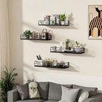 Floating Shelves for Wall, 4 Sets Rustic Wall Mounted Shelves - Image 2