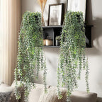 Artificial Hanging Plant 2 Pcs Faux Plant Ivy Vine Faux Eucalyptus Vines Fake by Yarmare