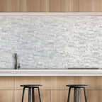 SUNWINGS 5-Sheet Peel and Stick Mosaic Natural 3D Stone Self Adhesive Marble - Image 6