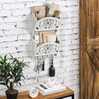 Mail Organizer with Key Holder, 2-Slot Mail Holder with 4 Key Hooks - Image 4