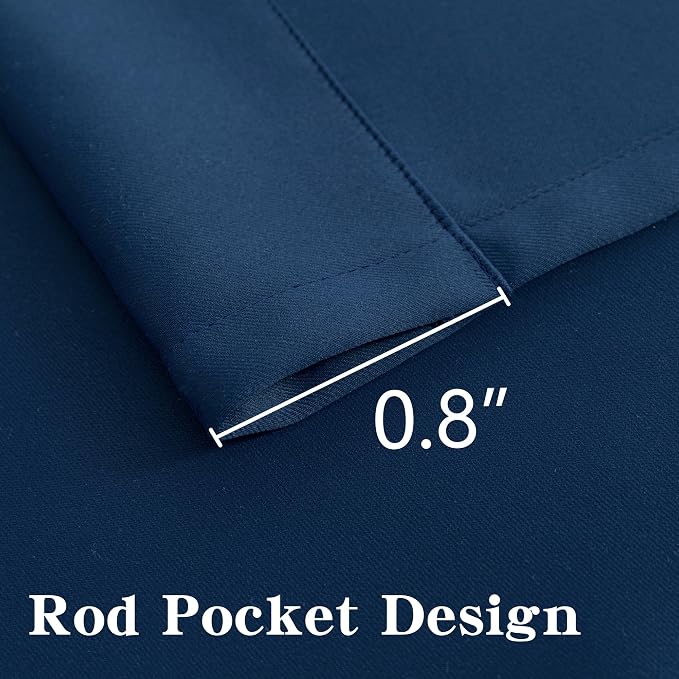 IGEMAEVE Blackout Curtains 84 Inch Length 2 Panels Set, Rod Pocket Energy - Image 3