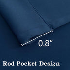 IGEMAEVE Blackout Curtains 108 Inch Length 2 Panels Set, Rod Pocket Energy - Image 3