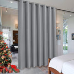 RYB HOME Grey Room Divider Curtains, Total Privacy Blackout Curtains Screen by RYBHOME