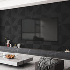 WOWSTAR 12-Pack 3D Wall Panels 19.7" x 19.7", Modern Black Wall Covering - Image 7