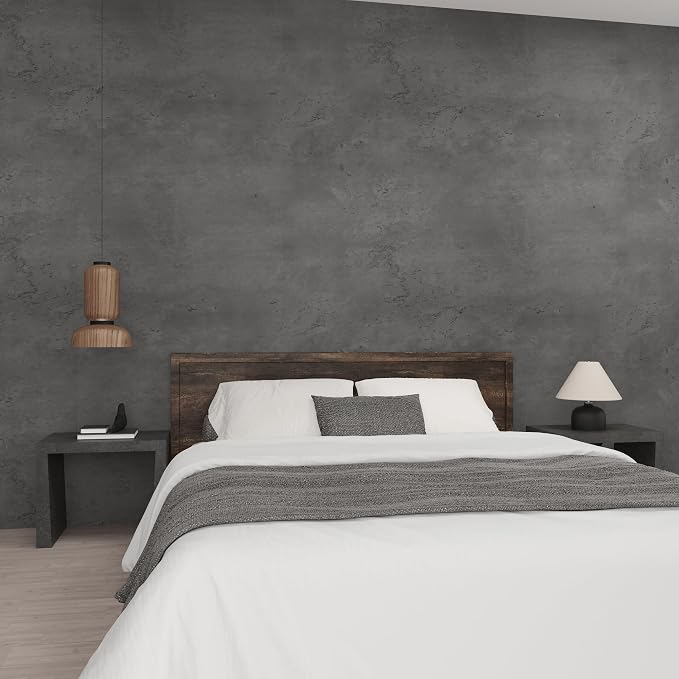 3yecao 24"×197" Thick Dark Grey Black Concrete Wallpaper Waterproof Charcoal - Image 7