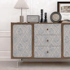 Toduso Peel and Stick Wallpaper Vintage Wall Paper Boho Contact Paper Blue - Image 9